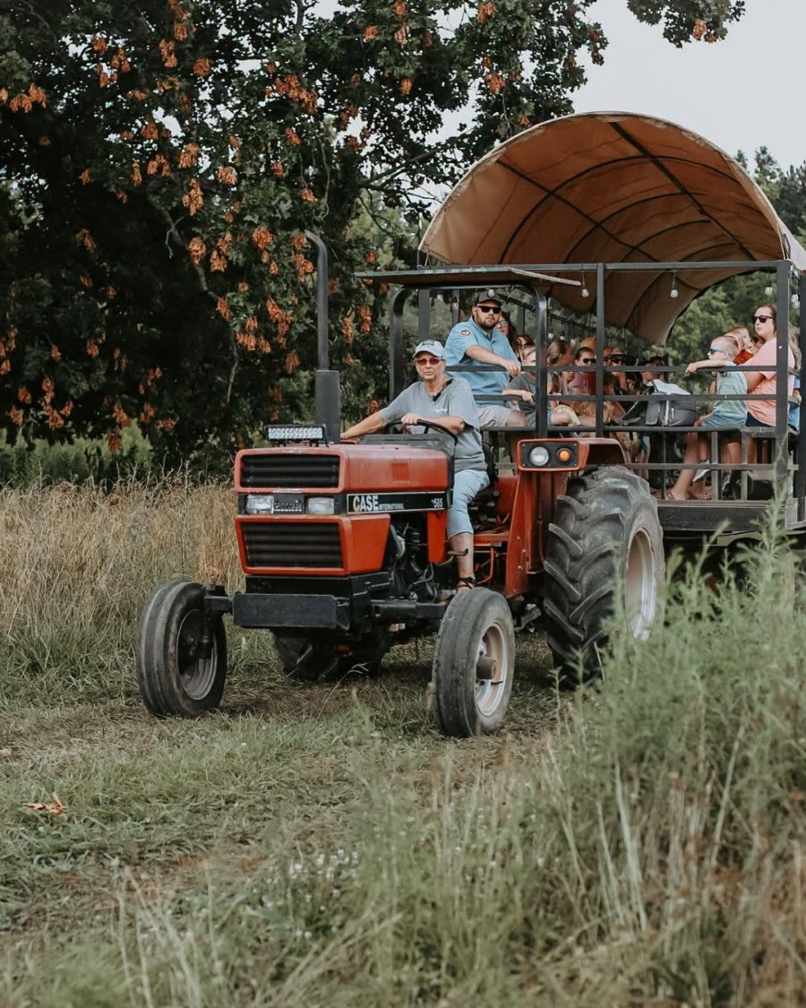Hayride wagon at Scott's Orchard