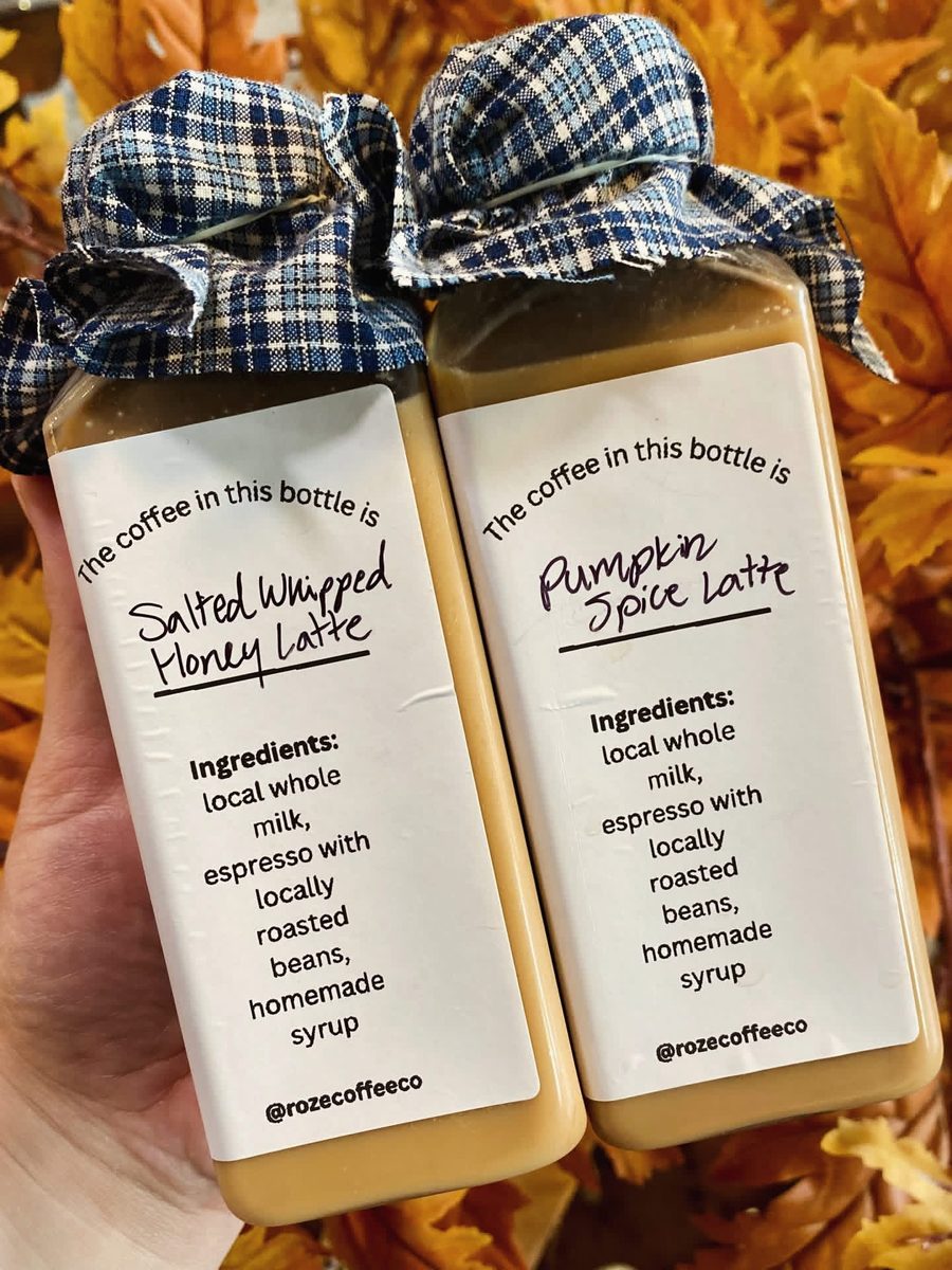 Bottled lattes from Roze Coffee Co.