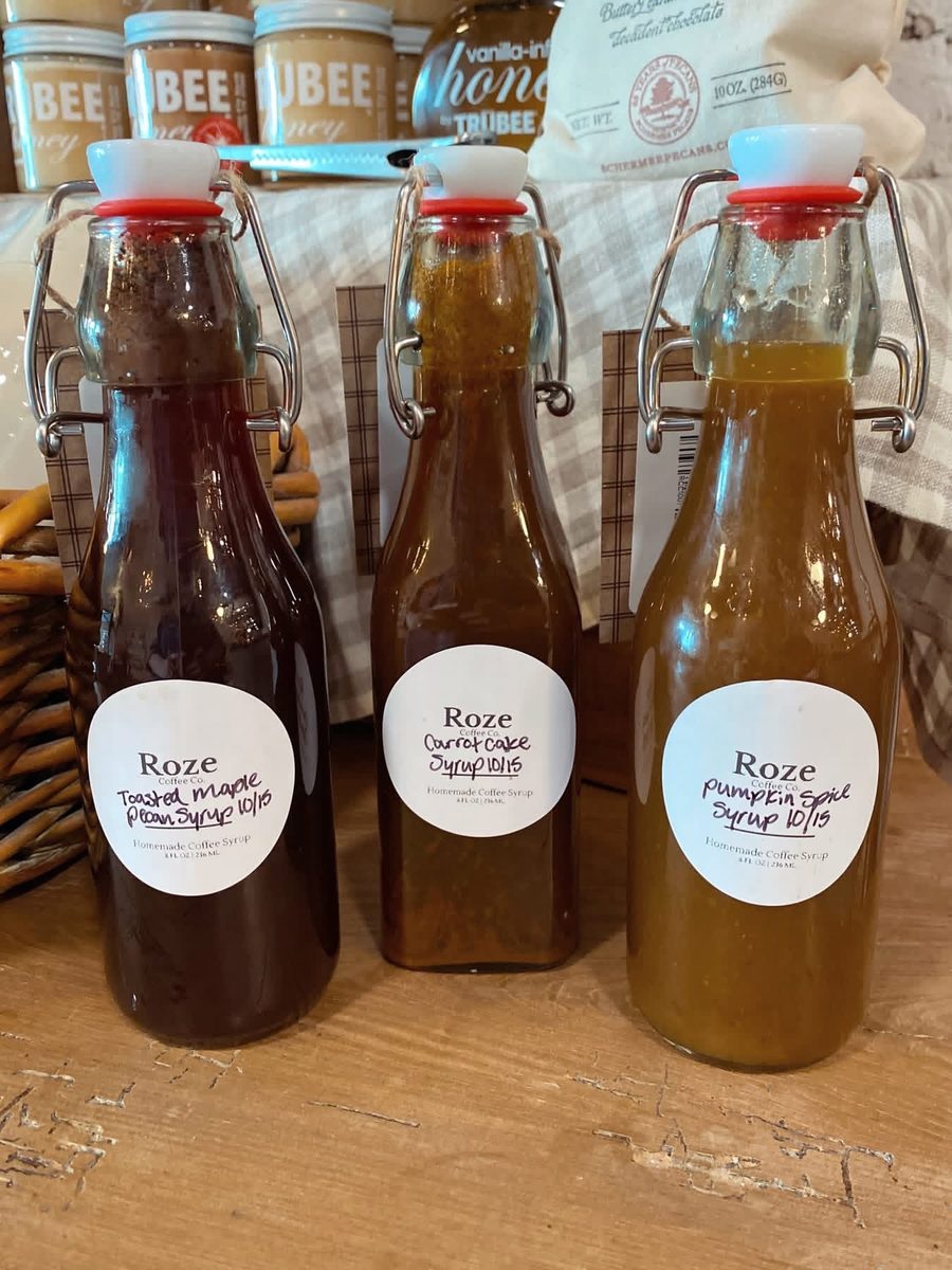 Roze Coffee Co. homemade syrups